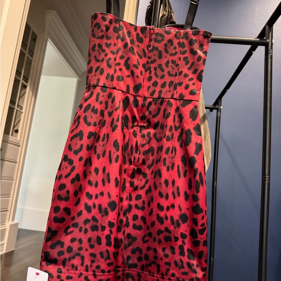 Dolce & Gabbana Leopard Print Red Dress - Picture 8 of 9